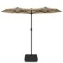 Weiß-grau-taupefarbener Doppelschirm 316x240 cm von vidaXL, Sonnenschirme - Ref: Foro24-362964, Preis: 138,39 €, Rabatt: %
