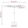 Weiß-grau-taupefarbener Doppelschirm 316x240 cm von vidaXL, Sonnenschirme - Ref: Foro24-362964, Preis: 138,39 €, Rabatt: %