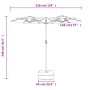 Weiß-grau-taupefarbener Doppelschirm 316x240 cm von vidaXL, Sonnenschirme - Ref: Foro24-362964, Preis: 160,88 €, Rabatt: %
