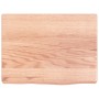 Estante pared madera roble tratada marrón claro 40x30x(2-4) cm