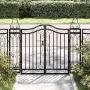 Black wrought iron garden gate 121x8x100 cm by vidaXL, garden gates - Ref: Foro24-363430, Price: 108,71 €, Discount: %
