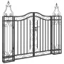 Black wrought iron garden gate 121x8x100 cm by vidaXL, garden gates - Ref: Foro24-363430, Price: 108,71 €, Discount: %