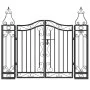 Black wrought iron garden gate 121x8x100 cm by vidaXL, garden gates - Ref: Foro24-363430, Price: 108,71 €, Discount: %