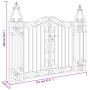 Puerta de jardín de hierro forjado negro 121x8x100 cm