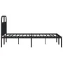 Estructura de cama con cabecero metal negro 140x190 cm de vidaXL, Camas y somieres - Ref: Foro24-353635, Precio: 108,11 €, De...