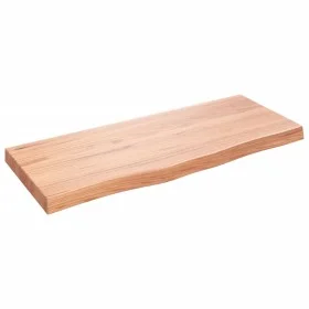 Hellbraun behandeltes Wandregal aus Eichenholz 100x40x(2-6) cm von vidaXL, Regale und Regale - Ref: Foro24-363685, Preis: 85,...