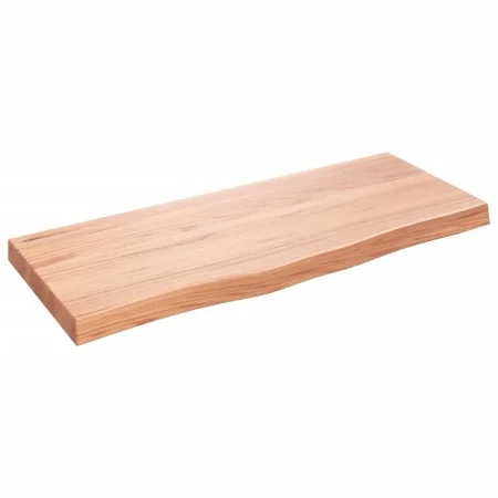 Light brown treated oak wood wall shelf 100x40x(2-6) cm by vidaXL, Shelves and shelves - Ref: Foro24-363685, Price: 85,72 €, ...