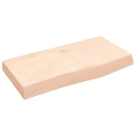 Untreated solid oak wood wall shelf 60x30x(2-6) cm by vidaXL, Shelves and shelves - Ref: Foro24-363526, Price: 53,00 €, Disco...
