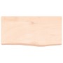 Wandregal aus unbehandeltem massivem Eichenholz, 60 x 30 x (2–6) cm von vidaXL, Regale und Regale - Ref: Foro24-363526, Preis...