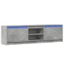 Mueble de TV LED madera ingeniería gris hormigón 180x34x50 cm