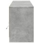 Mueble de TV LED madera ingeniería gris hormigón 180x34x50 cm