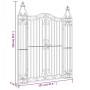 Schwarzes schmiedeeisernes Gartentor 121x8x150 cm von vidaXL, Gartentore - Ref: Foro24-363432, Preis: 154,88 €, Rabatt: %