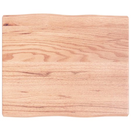 Treated wood table top with natural brown edge 60x50x(2-4) cm by vidaXL, Table tops - Ref: Foro24-363933, Price: 51,78 €, Dis...
