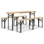 Klappbarer Stehtisch und Bänke, 3-teilig, aus massivem Tannenholz von vidaXL, Gartensets - Ref: Foro24-363113, Preis: 200,76 ...