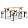 Klappbarer Stehtisch und Bänke, 3-teilig, aus massivem Tannenholz von vidaXL, Gartensets - Ref: Foro24-363113, Preis: 204,77 ...