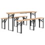 Klappbarer Stehtisch und Bänke, 3-teilig, aus massivem Tannenholz von vidaXL, Gartensets - Ref: Foro24-363113, Preis: 204,77 ...
