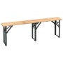 Klappbarer Stehtisch und Bänke, 3-teilig, aus massivem Tannenholz von vidaXL, Gartensets - Ref: Foro24-363113, Preis: 204,77 ...