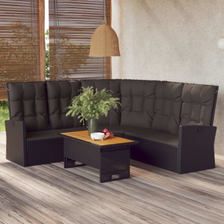2-piece garden furniture set and black synthetic rattan cushions by vidaXL, Garden sets - Ref: Foro24-362175, Price: 382,19 €...
