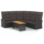 2-teiliges Gartenmöbel-Set und schwarze Kissen aus synthetischem Rattan von vidaXL, Gartensets - Ref: Foro24-362175, Preis: 3...