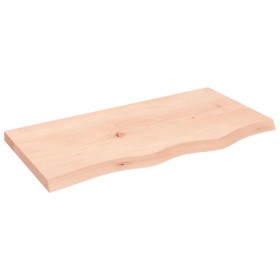 Massives Eichenholz-Wandregal unbehandelt 80x40x(2-4) cm von vidaXL, Regale und Regale - Ref: Foro24-363546, Preis: 70,80 €, ...