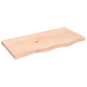 Massives Eichenholz-Wandregal unbehandelt 80x40x(2-4) cm von vidaXL, Regale und Regale - Ref: Foro24-363546, Preis: 69,42 €, ...