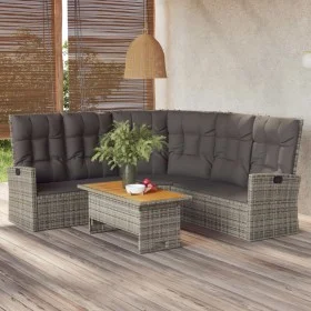 Gartenmöbel-Set 2-teilig mit grauen synthetischen Rattankissen von vidaXL, Gartensets - Ref: Foro24-362176, Preis: 496,41 €, ...
