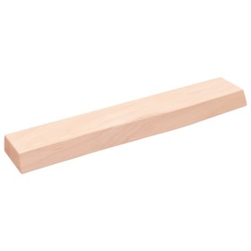 Estante de pared madera maciza de roble sin tratar 60x10x4 cm