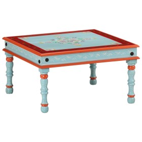 Mesa de centro madera maciza de mango azul pintada a mano de vidaXL, Mesas de centro - Ref: Foro24-353763, Precio: 68,49 €, D...