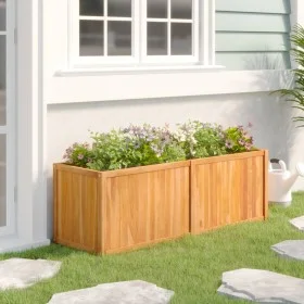 Solid teak wood flowerbed 150x50x50 cm by vidaXL, Pots and planters - Ref: Foro24-362663, Price: 201,13 €, Discount: %