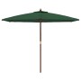 Sonnenschirm mit grüner Holzstange 299x240 cm von vidaXL, Sonnenschirme - Ref: Foro24-363168, Preis: 88,57 €, Rabatt: %
