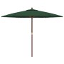 Sonnenschirm mit grüner Holzstange 299x240 cm von vidaXL, Sonnenschirme - Ref: Foro24-363168, Preis: 88,57 €, Rabatt: %