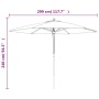 Sonnenschirm mit grüner Holzstange 299x240 cm von vidaXL, Sonnenschirme - Ref: Foro24-363168, Preis: 88,57 €, Rabatt: %