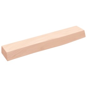 Estante de pared madera maciza de roble sin tratar 60x10x6 cm