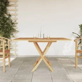 Folding solid teak wood garden table 110x110x75 cm by vidaXL, Garden tables - Ref: Foro24-362616, Price: 142,72 €, Discount: %