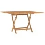 Folding solid teak wood garden table 110x110x75 cm by vidaXL, Garden tables - Ref: Foro24-362616, Price: 143,40 €, Discount: %