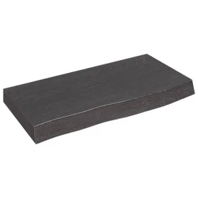 Wandregal aus dunkelbraun behandeltem Eichenholz, 60x30x(2-6) cm von vidaXL, Regale und Regale - Ref: Foro24-363766, Preis: 4...