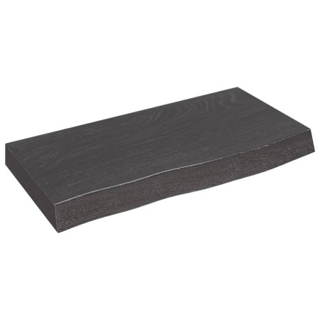 Wandregal aus dunkelbraun behandeltem Eichenholz, 60x30x(2-6) cm von vidaXL, Regale und Regale - Ref: Foro24-363766, Preis: 4...