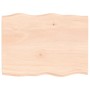 Massivholz-Tischplatte mit natürlicher Kante 80x60x(2-4) cm von vidaXL, Tischplatten - Ref: Foro24-363879, Preis: 69,67 €, Ra...