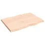 Massivholz-Tischplatte mit natürlicher Kante 80x60x(2-4) cm von vidaXL, Tischplatten - Ref: Foro24-363879, Preis: 68,89 €, Ra...