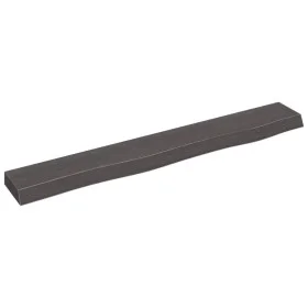 Dark brown treated oak wood wall shelf 80x10x4 cm by vidaXL, Shelves and shelves - Ref: Foro24-363777, Price: 23,95 €, Discou...