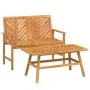 Juego de muebles de jardín 2 piezas madera maciza acacia de vidaXL, Bancos de jardín - Ref: Foro24-362235, Precio: 157,00 €, ...