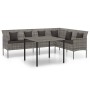 Garden dining set 2 pieces with gray synthetic rattan cushions by vidaXL, Garden sets - Ref: Foro24-362339, Price: 284,52 €, ...