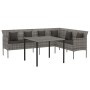 Garden dining set 2 pieces with gray synthetic rattan cushions by vidaXL, Garden sets - Ref: Foro24-362339, Price: 284,52 €, ...