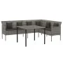 Garden dining set 2 pieces with gray synthetic rattan cushions by vidaXL, Garden sets - Ref: Foro24-362339, Price: 302,88 €, ...