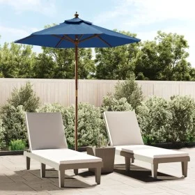 Gartenschirm mit hellblauer Holzstange 196x231 cm von vidaXL, Sonnenschirme - Ref: Foro24-363166, Preis: 54,56 €, Rabatt: %