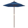 Garden umbrella with light blue wooden pole 196x231 cm by vidaXL, Umbrellas - Ref: Foro24-363166, Price: 55,66 €, Discount: %