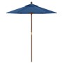 Garden umbrella with light blue wooden pole 196x231 cm by vidaXL, Umbrellas - Ref: Foro24-363166, Price: 55,66 €, Discount: %