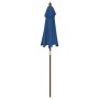 Garden umbrella with light blue wooden pole 196x231 cm by vidaXL, Umbrellas - Ref: Foro24-363166, Price: 55,66 €, Discount: %