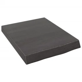 Dark brown treated oak wood wall shelf 40x50x(2-6) cm by vidaXL, Shelves and shelves - Ref: Foro24-363754, Price: 31,44 €, Di...