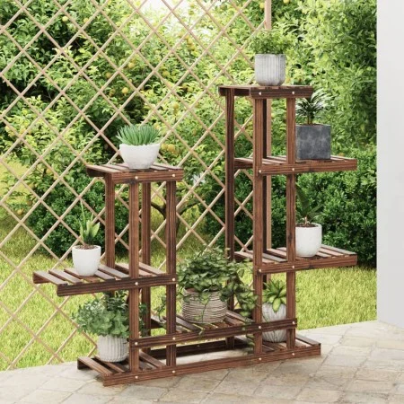 Soporte para flores madera maciza abeto 95x25x96 cm de vidaXL, Soportes para macetas - Ref: Foro24-362861, Precio: 53,87 €, D...